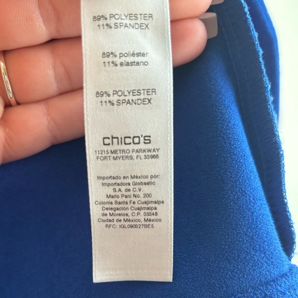 Chico's Blue Women's Jacket - Picture 4 of 4